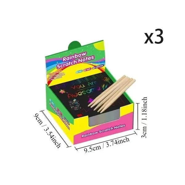 100 pieces scratch art set – Creative DIY fun for kids & adults