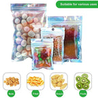 100-Pack: Resealable holographic foil bags