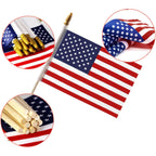 100-Pack: USA 4x6 in wooden stick flag