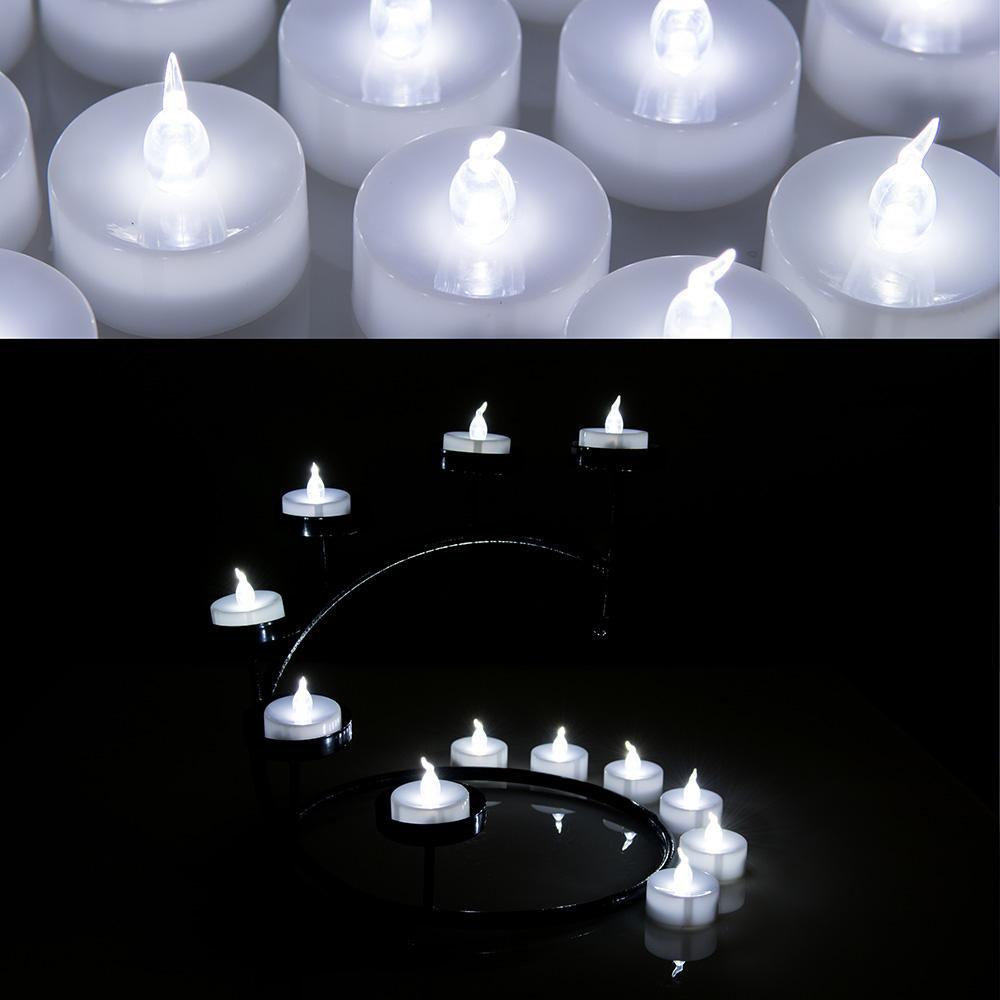 100-Piece: White LED Candles Tea Light