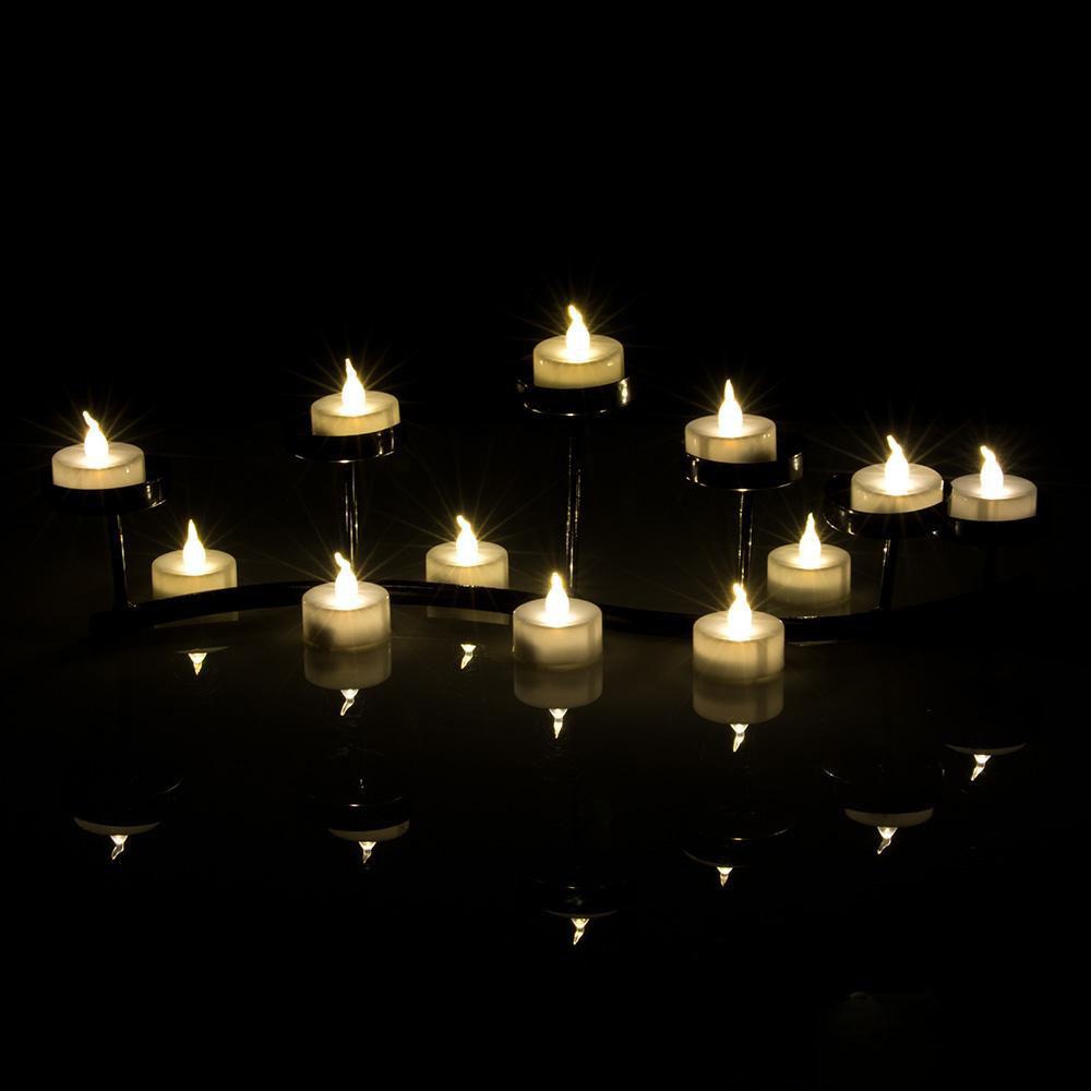 100-Piece: White LED Candles Tea Light