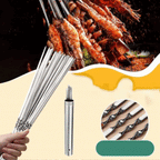 Stainless Steel BBQ Tools Grill Skewers 10 Pieces