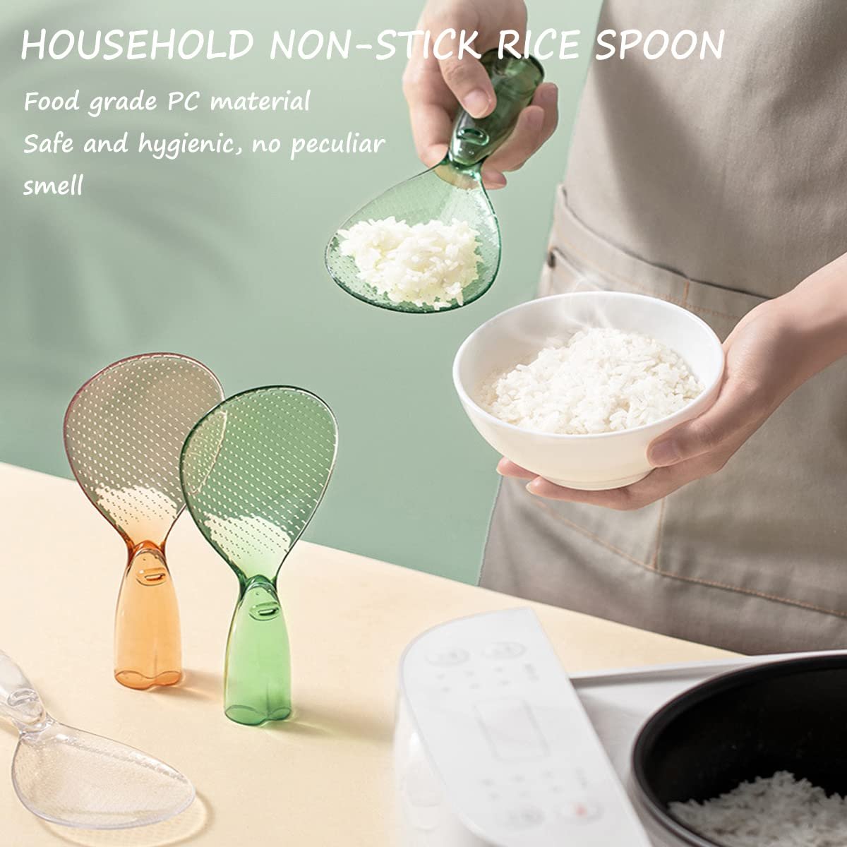 Non-stick rice scoop