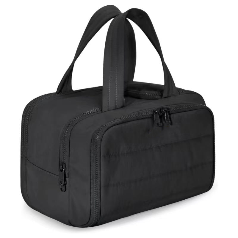 Large wide-open travel makeup bag