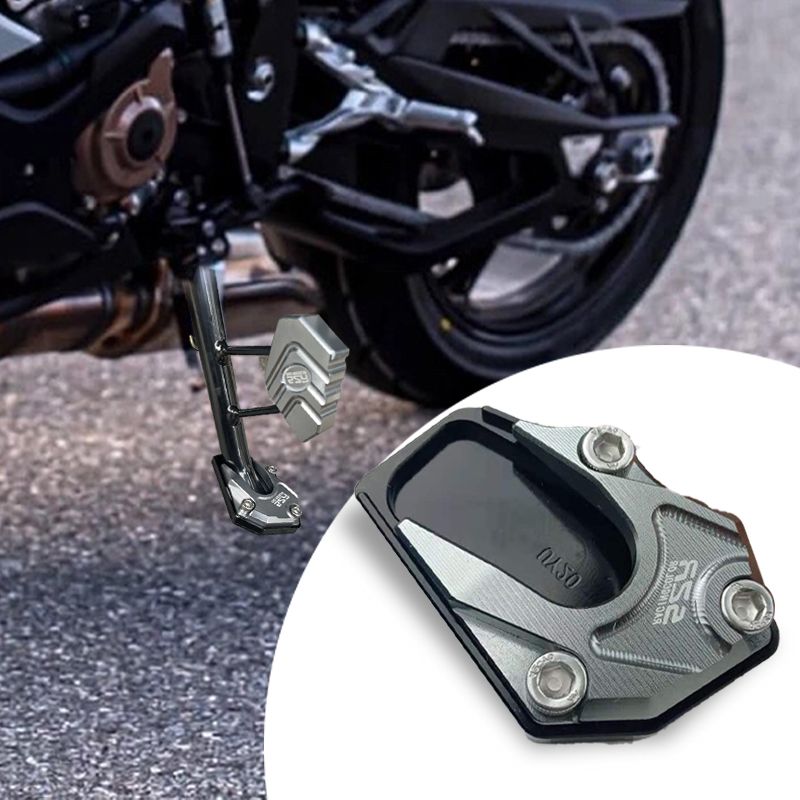 Motorcycle kickstand foot side stand extension pad