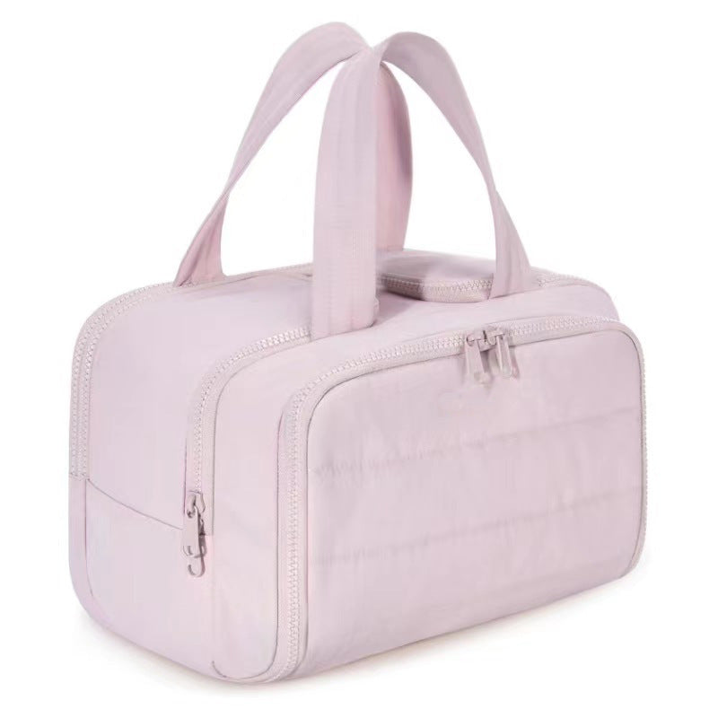 Large wide-open travel makeup bag