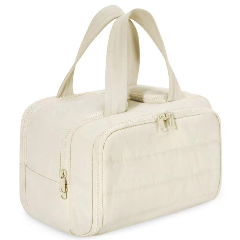 Large wide-open travel makeup bag