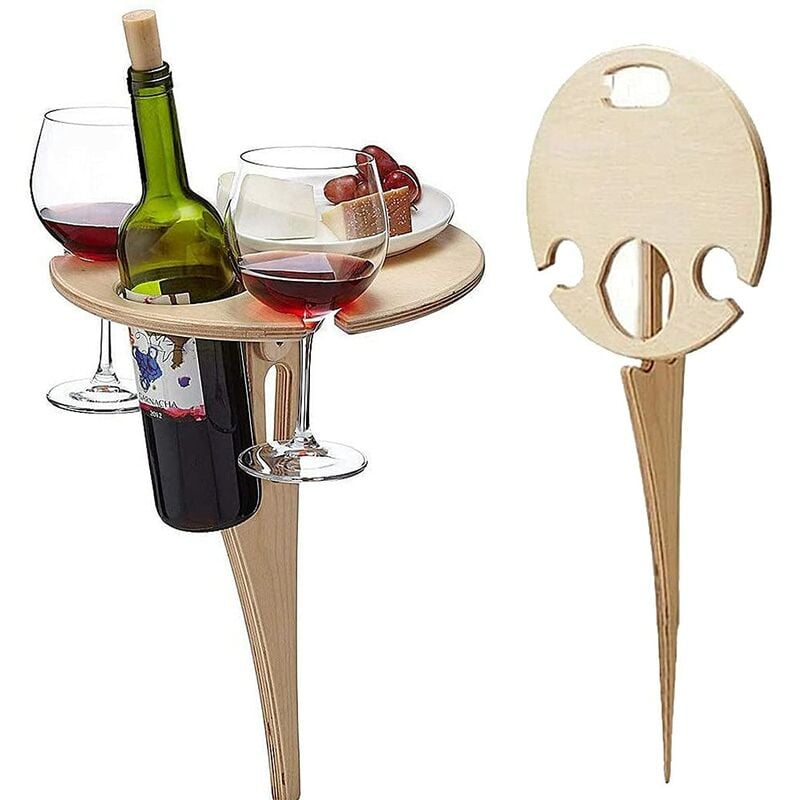 Outdoor portable DIY folding table for wine