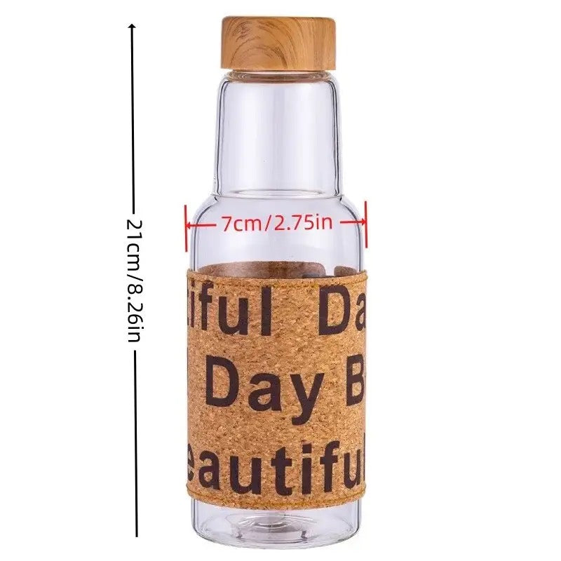 Water Bottle Wooden Cap 550ML