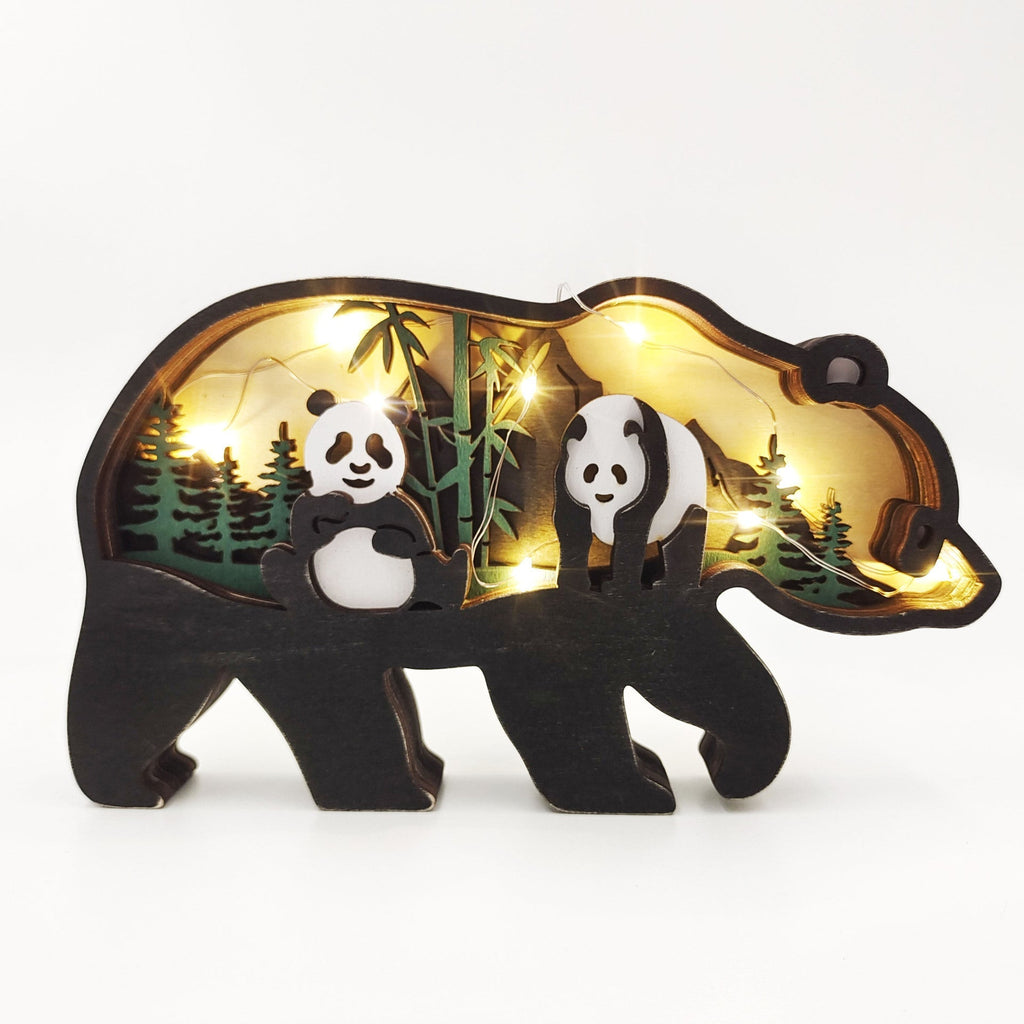 3D Creative Wood Animal Carving Craft Gift