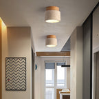 Ceiling Light Wood Cylinder Flush Mount Fixture