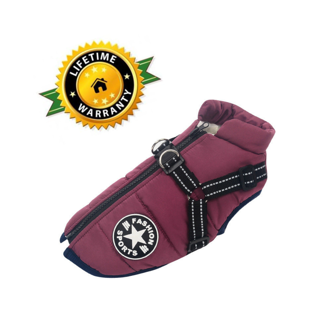 WoofGuard - Waterproof Winter Jacket with Integrated Harness