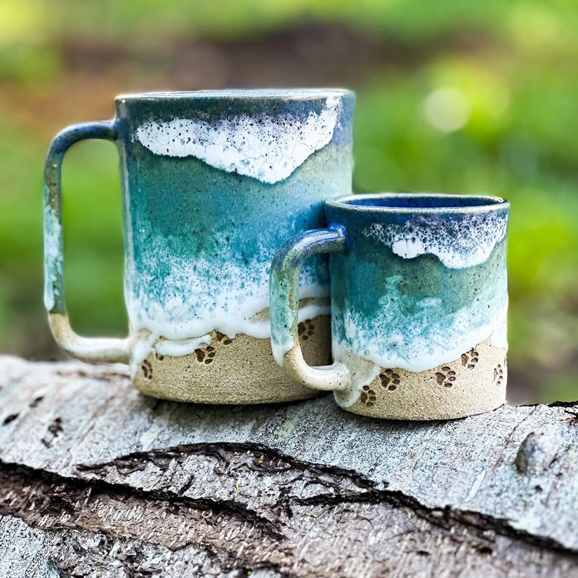 Paw Print Ocean Coastline Mug