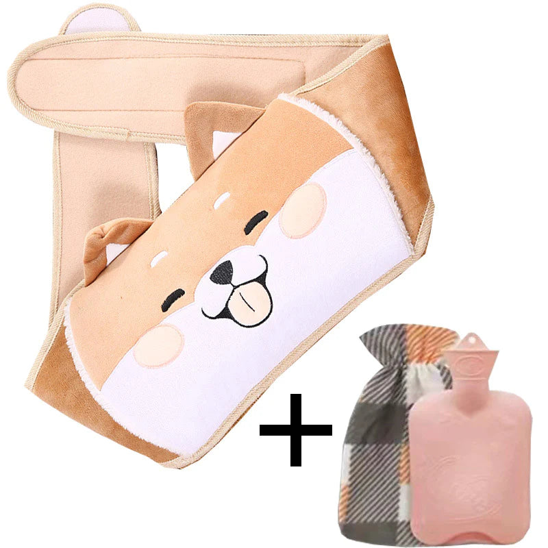 Refillable Plush Hot Water Bottle Belt