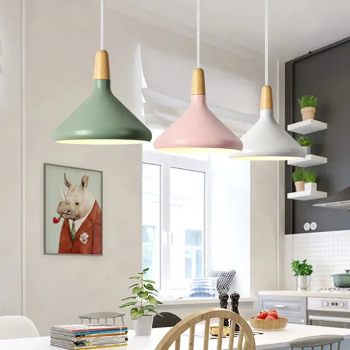 Macaron Pendant Light made of Metal Elegant Hanging Light