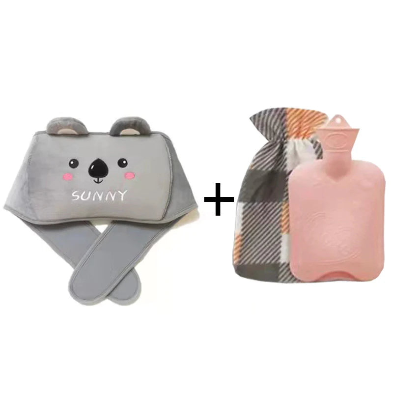 Refillable Plush Hot Water Bottle Belt