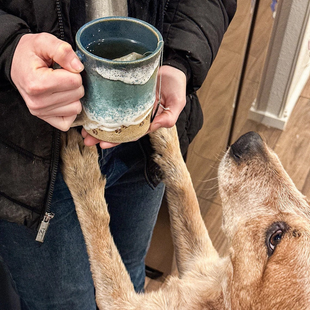Paw Print Ocean Coastline Mug