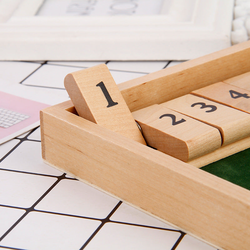 "Shut The Box" game – Fun table math game for adults and children