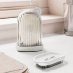 Multi-functional soap box with bath brush