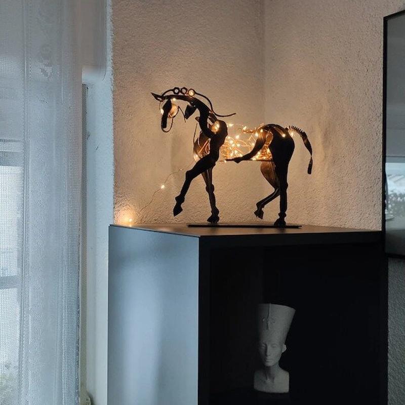 Handcrafted Metal Horse Sculpture "Adonis"