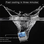 Stainless Steel Ice Cubes, Reusable Ice Cubes Set with Silicone Head Tongs and Ice Cube Trays - Pack of (8)