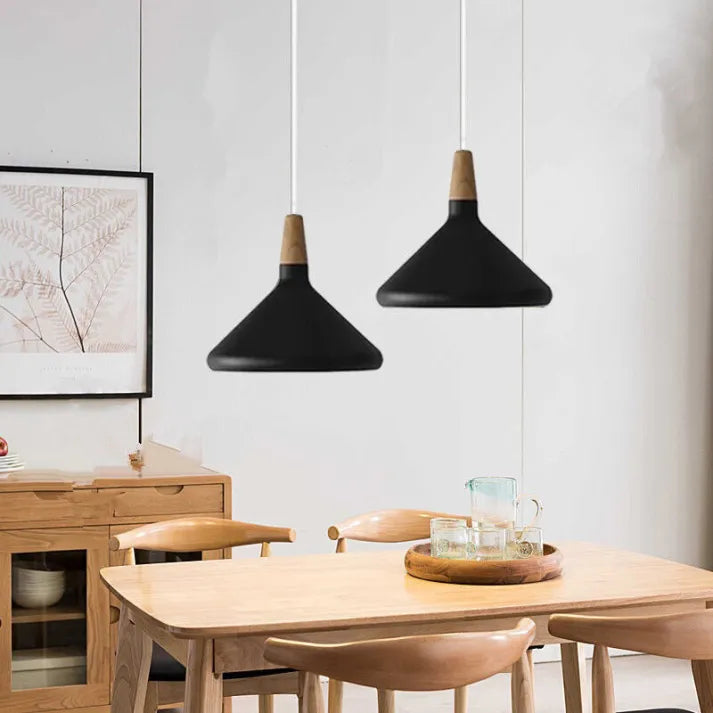 Modern elegance in the form of a stylish conical pendant lamp