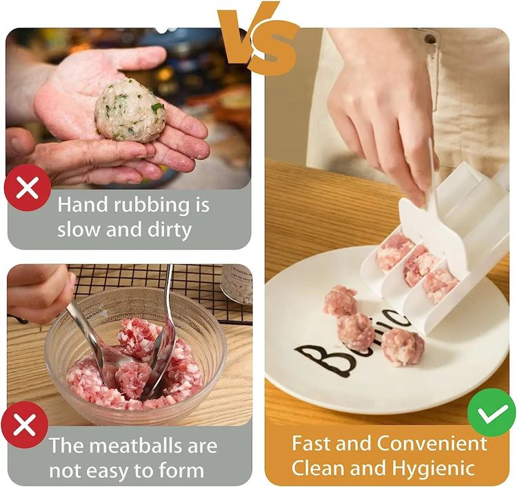 ‍Creative kitchen triple meatball machine