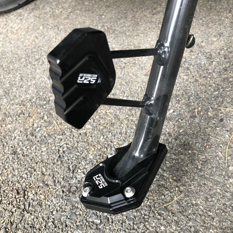 Motorcycle kickstand foot side stand extension pad