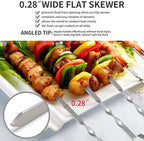 Stainless Steel BBQ Tools Grill Skewers 10 Pieces