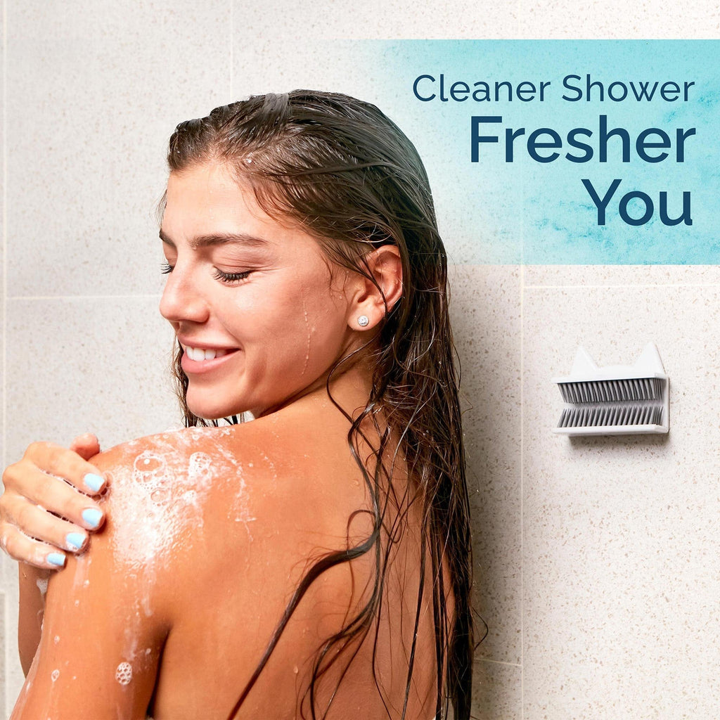 Hair collector shower wall