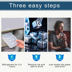 Stainless Steel Ice Cubes, Reusable Ice Cubes Set with Silicone Head Tongs and Ice Cube Trays - Pack of (8)