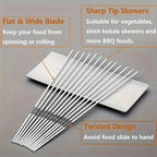 Stainless Steel BBQ Tools Grill Skewers 10 Pieces