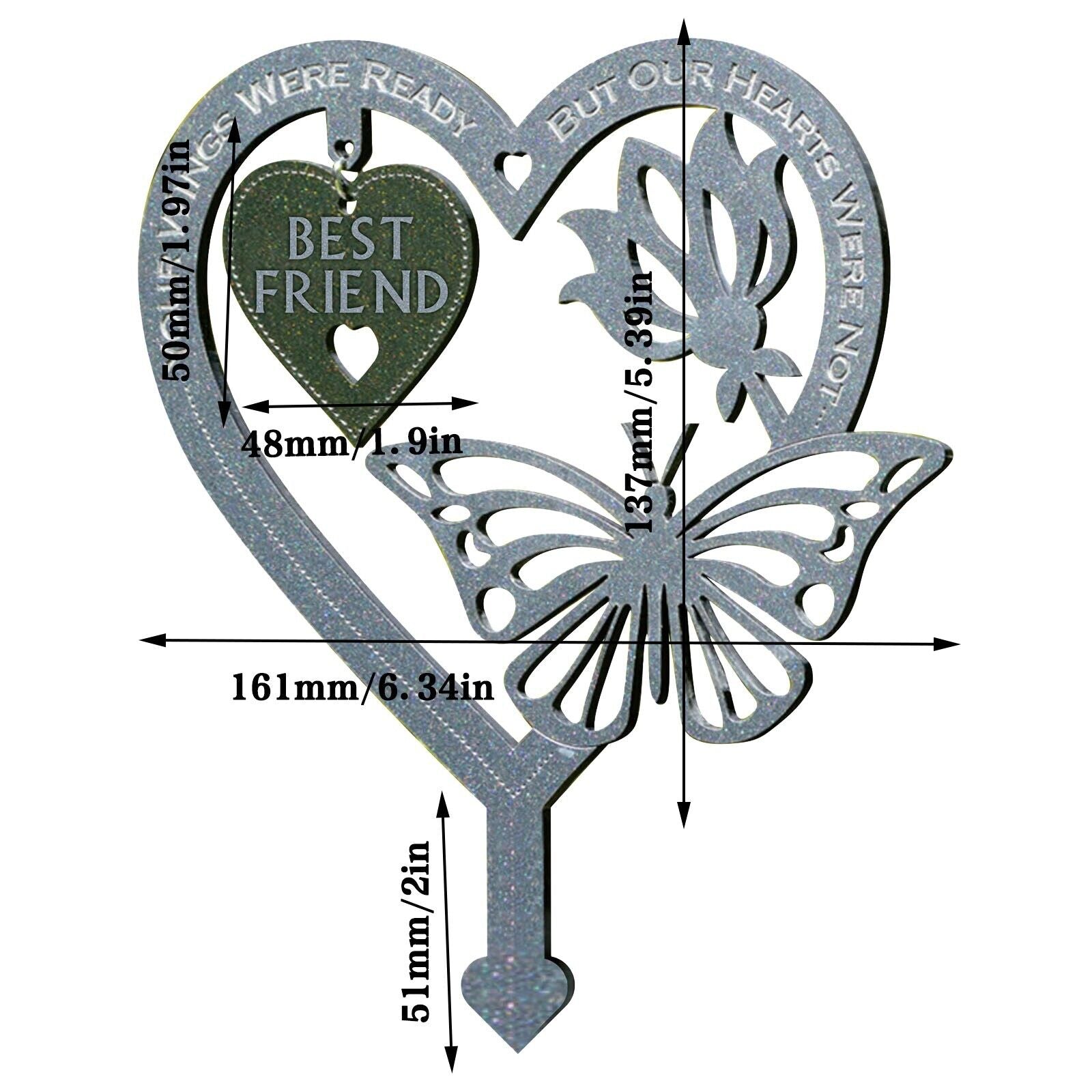 Memorial Gift Butterfly Ornament - Garden Memorial Plaque