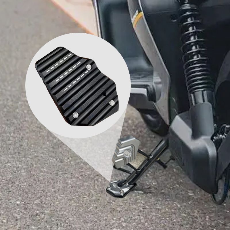 Motorcycle kickstand foot side stand extension pad