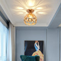 Modern Luxury Round LED Ceiling Lamp made of Crystal Glass