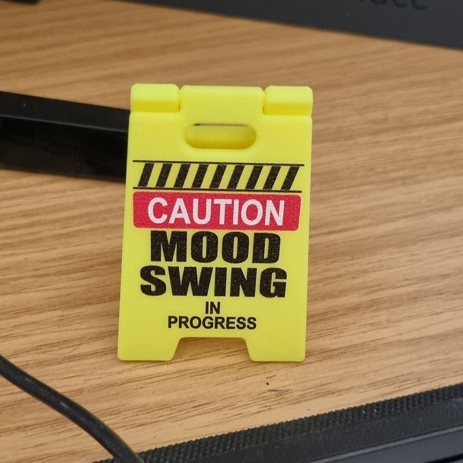 Funny Desk Hazard-Warning Sign