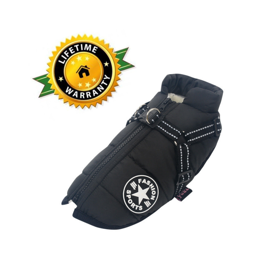 WoofGuard - Waterproof Winter Jacket with Integrated Harness
