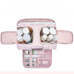 Large wide-open travel makeup bag