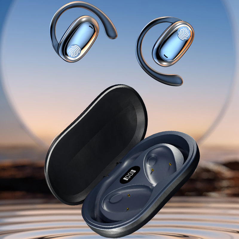 Sporty hanging Bluetooth earbuds