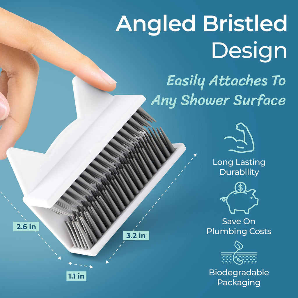 Hair collector shower wall