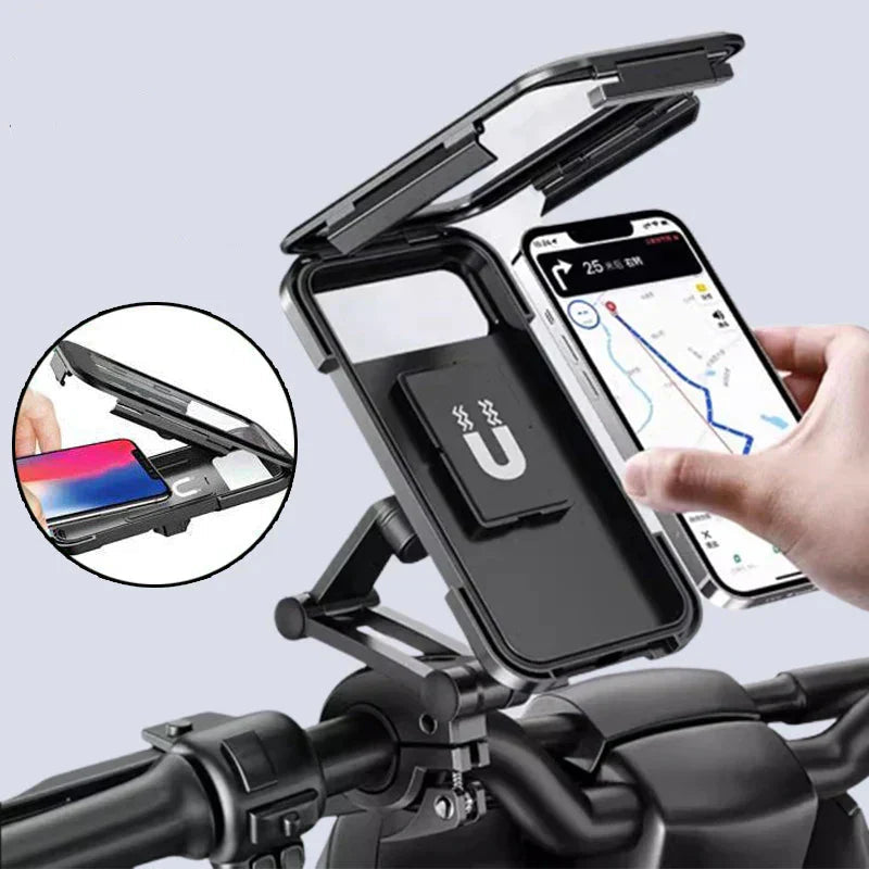 RideCharge Pro – Waterproof Phone Holder with USB and 15W Wireless Charging for Bicycle and E-Bike