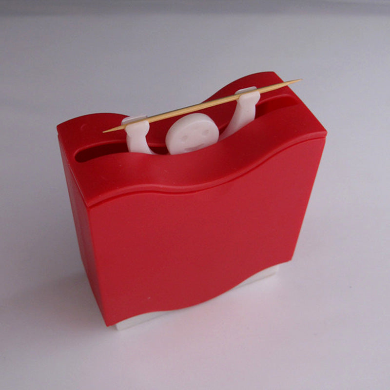 Smiling Strongman Weightlifter Toothpick Box