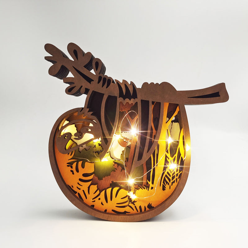 3D Creative Wood Animal Carving Craft Gift