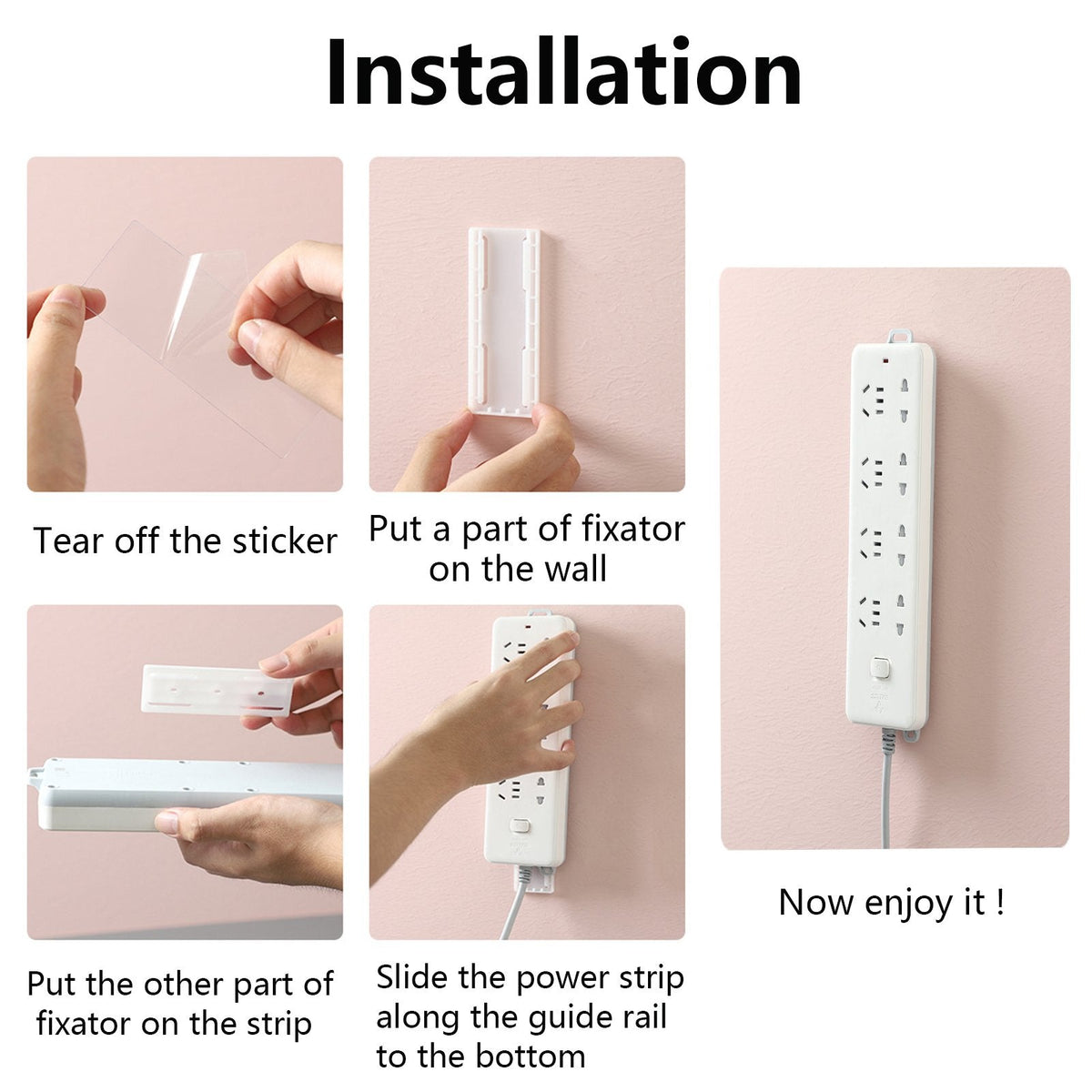 Self-Adhesive Punch-free Socket Fixer Holder