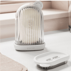 Multi-functional soap box with bath brush