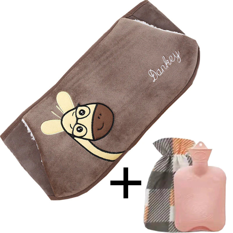 Refillable Plush Hot Water Bottle Belt