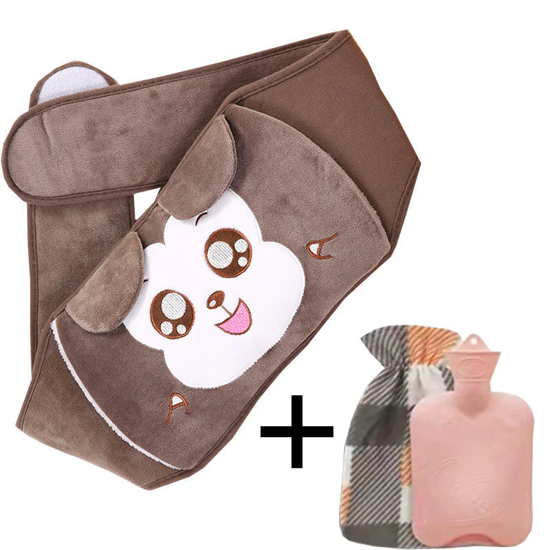 Refillable Plush Hot Water Bottle Belt
