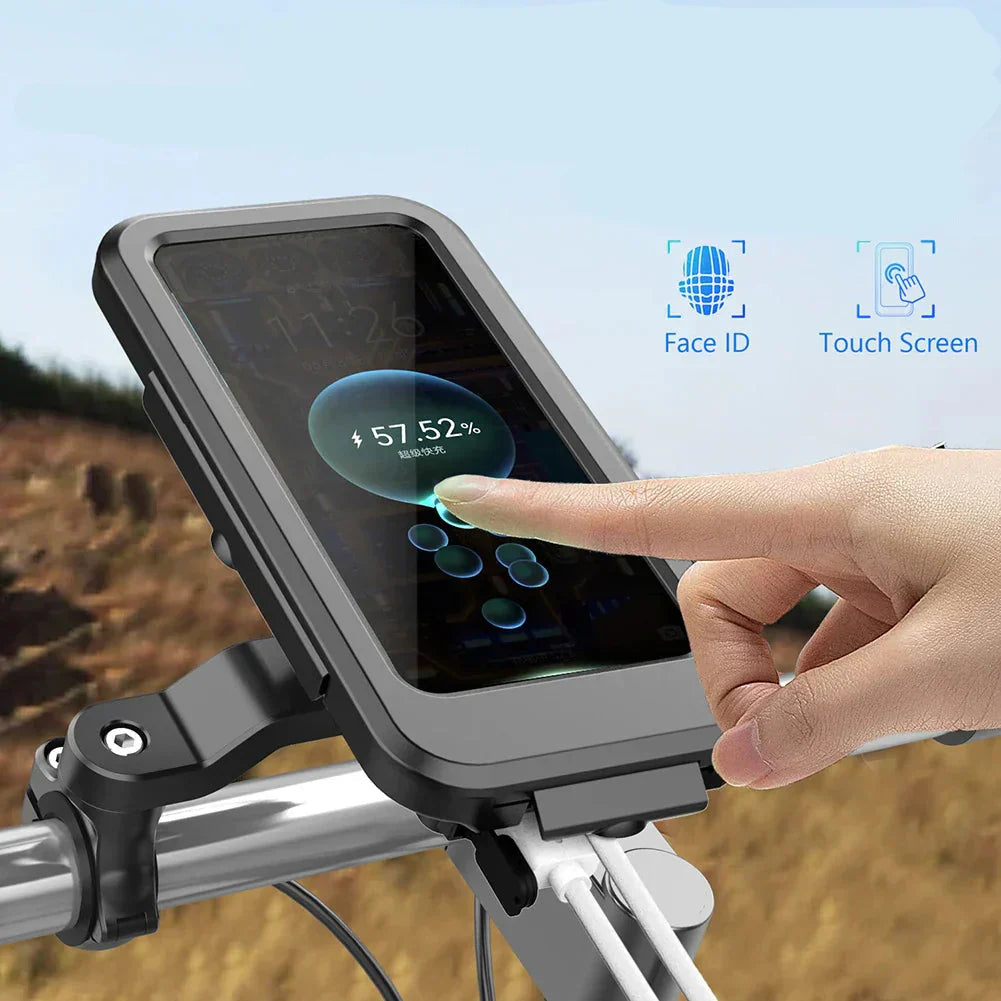 RideCharge Pro – Waterproof phone holder with USB and 15W wireless charging for bicycle and e-bike