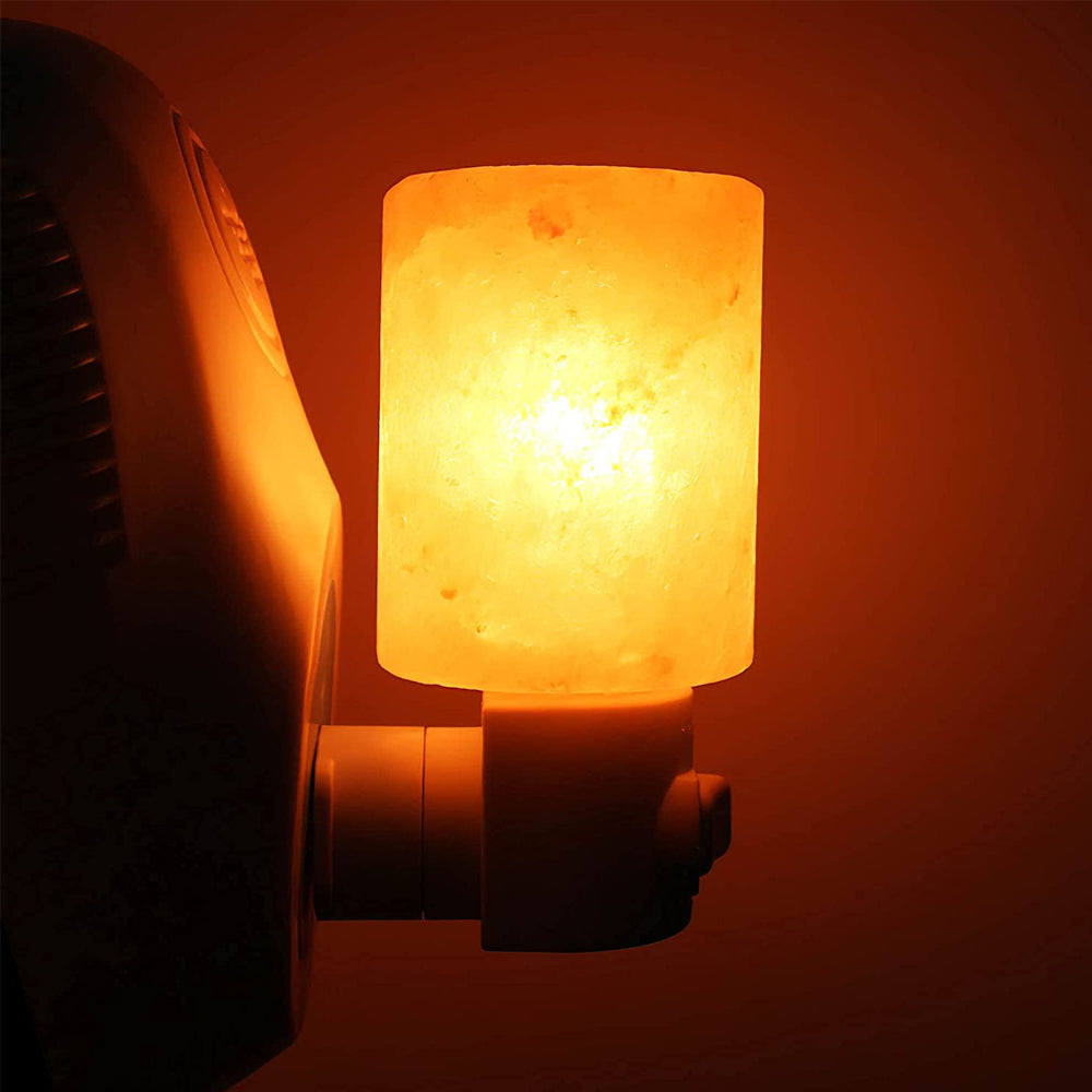 Natural crystal Himalayan salt lamp | Plug bedside lamp