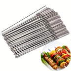Stainless Steel BBQ Tools Grill Skewers 10 Pieces